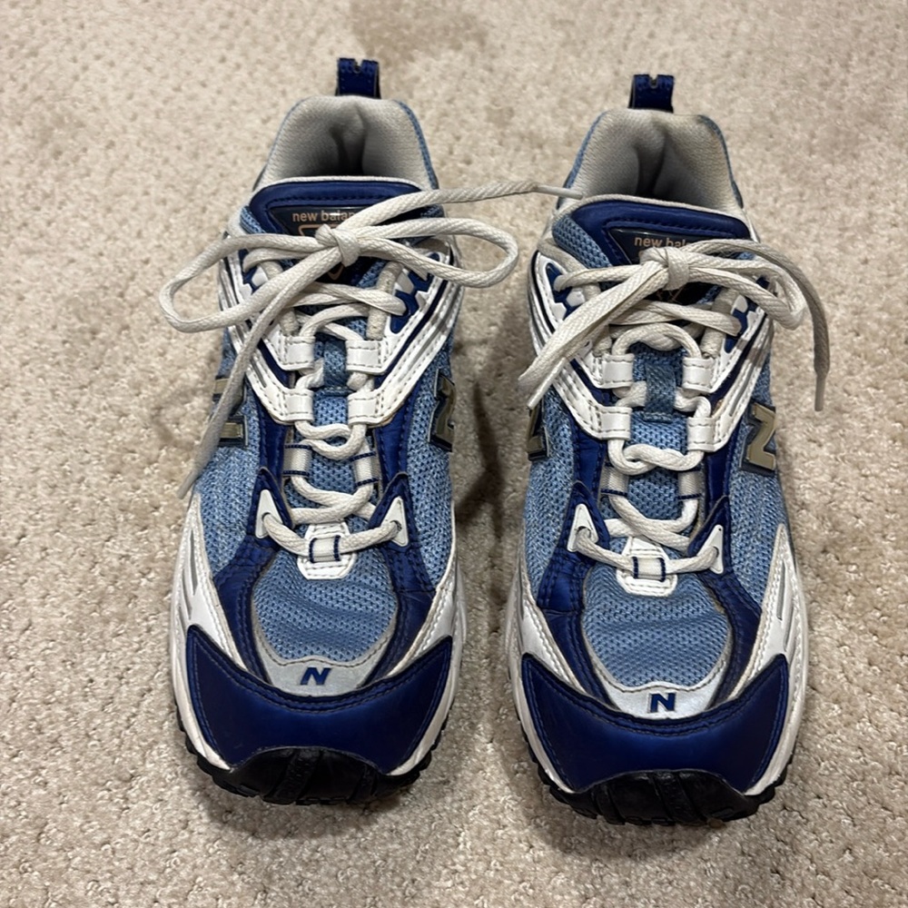 new balance 716 womens size 8 shoes blue Y2k Vintage running sneakers